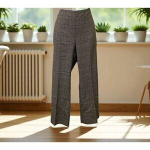 Worthington Womens Modern Fit Crop Length Pants Size 6 Plaid Black White Side